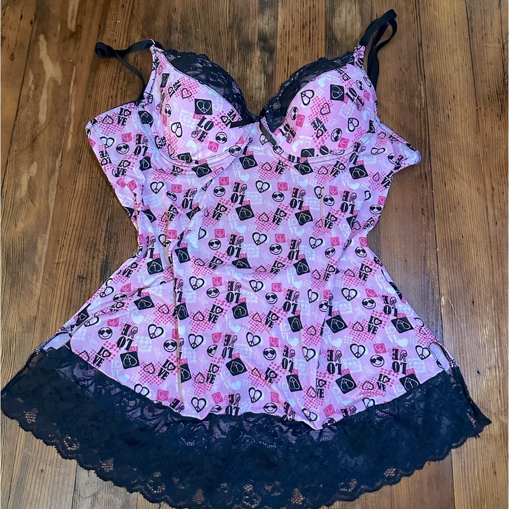 Y2K lingerie top women's